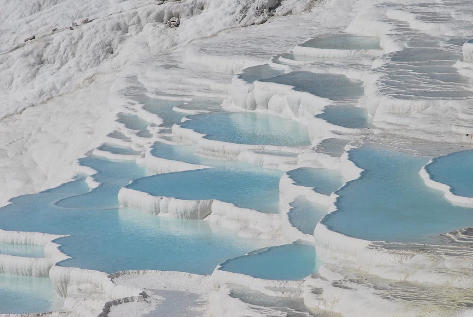 The travertine terraces of Pamukkale